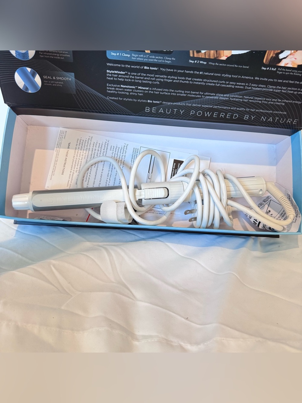 Bio Ionic StyleWinder Pro Rotating Styling Iron - White - Picture 7 of 9